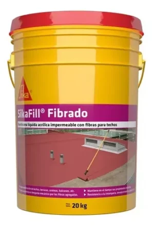 SIKAFILL TECHOS FIBRADO MEMBRANA LIQUIDA BLANCA 20 lts